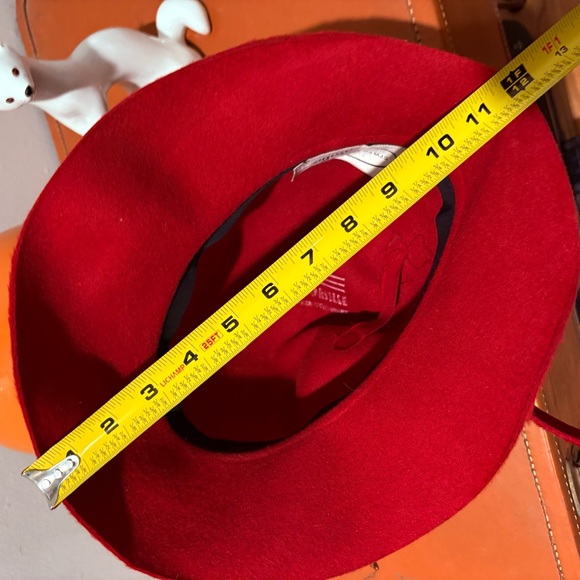 Vintage 60s Styled by Coralie Felt Striking Red Rhinestone Hat One of A Kind main image 5